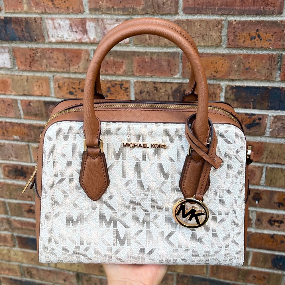 Michael kors brown and cream purse